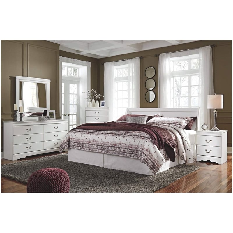 Ashley Furniture Anarasia 6 Drawer Double Dresser in White