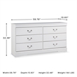 Ashley Furniture Anarasia 6 Drawer Double Dresser in White