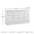 Ashley Furniture Anarasia 6 Drawer Double Dresser in White