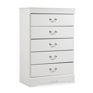 Ashley Furniture Anarasia 5 Drawer Chest in White