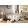 Signature Design by Ashley Dolante Tufted King Panel Bed in Beige