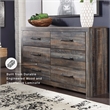 Ashley Furniture Drystan 6 Drawer Dresser in Burnt Orange and Teal