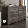 Ashley Furniture Drystan 6 Drawer Dresser in Burnt Orange and Teal