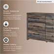 Ashley Furniture Drystan 6 Drawer Dresser in Burnt Orange and Teal
