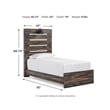 Signature Design by Ashley Drystan King California King Bookcase LED Headboard