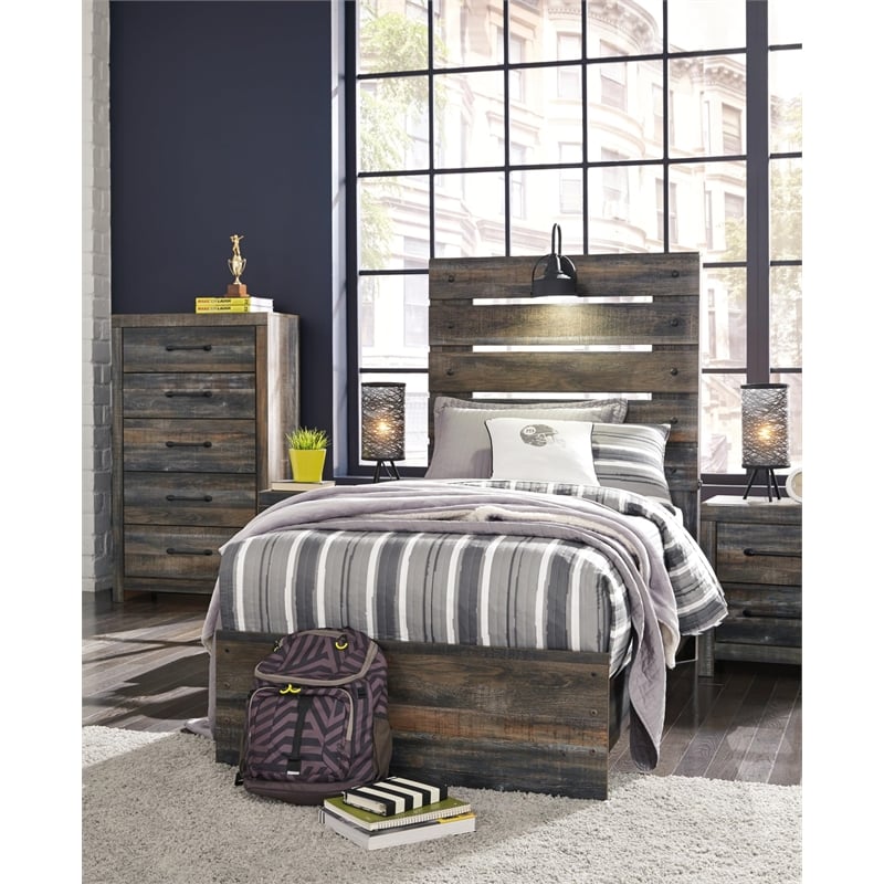Signature Design by Ashley Drystan King California King Bookcase LED Headboard