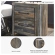 Signature Design by Ashley Drystan 2 Drawer Nightstand in Burnt Orange