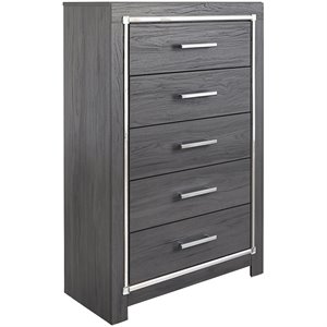 ashley furniture lodanna 5 drawer chest in gray