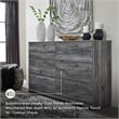 Signature Design by Ashley Baystorm 6 Drawer Double Dresser in Smokey Gray