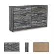 Signature Design by Ashley Baystorm 6 Drawer Double Dresser in Smokey Gray