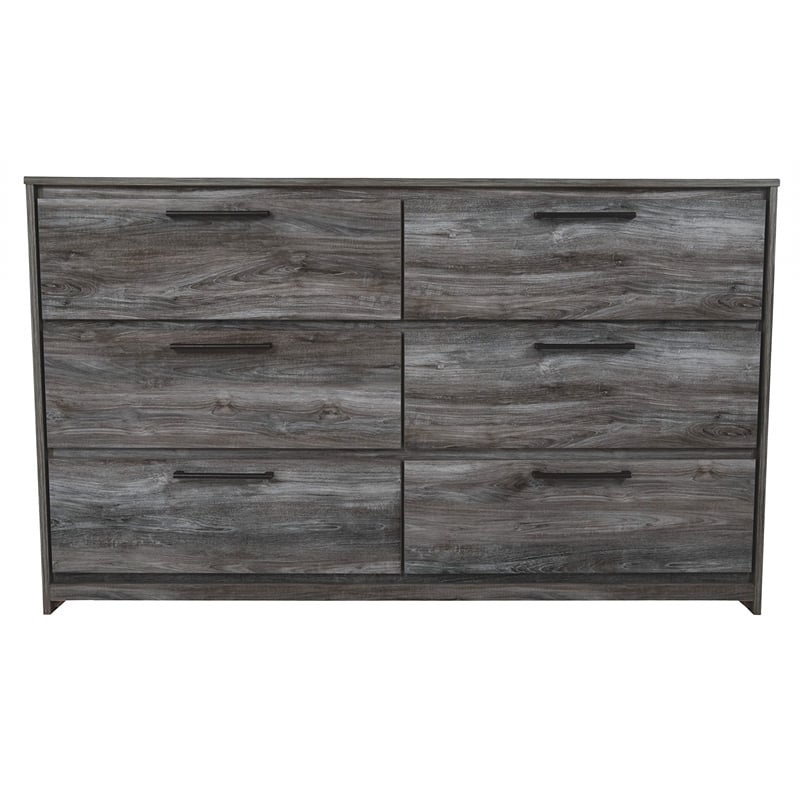 Signature Design by Ashley Baystorm 6 Drawer Double Dresser in Smokey Gray
