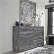 Signature Design by Ashley Baystorm 6 Drawer Double Dresser in Smokey Gray