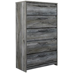 ashley baystorm 5 drawer chest in smokey gray