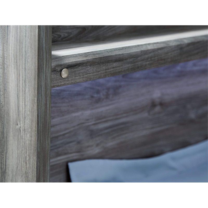 Signature Design by Ashley Baystorm Twin LED Panel Headboard in Smokey Gray