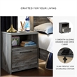 Signature Design by Ashley Baystorm 1 Drawer Nightstand with USB Ports in Gray
