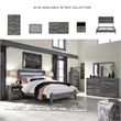 Signature Design by Ashley Baystorm 1 Drawer Nightstand with USB Ports in Gray
