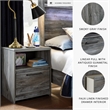 Signature Design by Ashley Baystorm 1 Drawer Nightstand with USB Ports in Gray