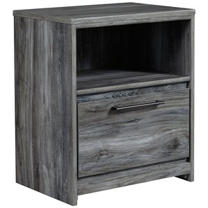ashley furniture baystorm 1 drawer nightstand with usb ports in gray