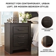 Ashley Furniture Brinxton Engineered Wood 2-Drawer Bedroom Nightstand - Charcoal