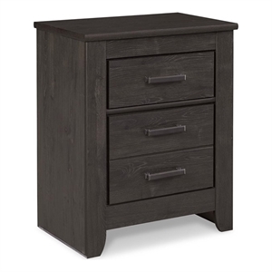 Ashley Furniture Brinxton Engineered Wood 2-Drawer Bedroom Nightstand - Charcoal