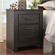 Ashley Furniture Brinxton Engineered Wood 2-Drawer Bedroom Nightstand - Charcoal