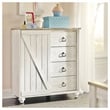 Signature Design by Ashley Willowton 4 Drawer Door Chest in Whitewash