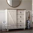 Signature Design by Ashley Willowton 4 Drawer Door Chest in Whitewash