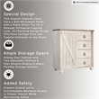 Signature Design by Ashley Willowton 4 Drawer Door Chest in Whitewash