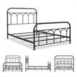 Signature Design by Ashley Nashburg Full Metal Spindle Bed in Matte Black
