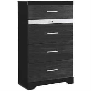 ashley furniture starberry 5 drawer chest in black