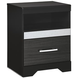 ashley furniture starberry 1 drawer nightstand with usb ports in black