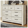 Ashley Furniture Bellaby 7 Drawer Dresser in Whitewash