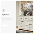 Ashley Furniture Bellaby 7 Drawer Dresser in Whitewash