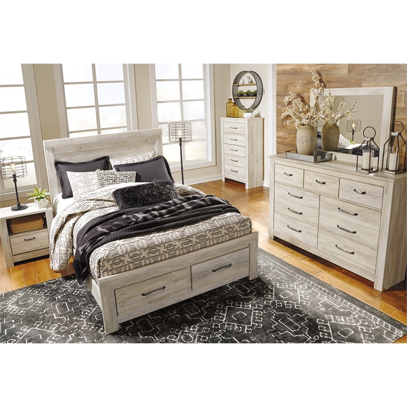 Signature Design by Ashley Bellaby 5-Drawers Bedroom Chest in White Wash