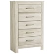 Signature Design by Ashley Bellaby 5-Drawers Bedroom Chest in White Wash