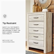 Signature Design by Ashley Bellaby 5-Drawers Bedroom Chest in White Wash
