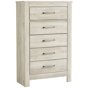 ashley bellaby 5 drawer chest in whitewash
