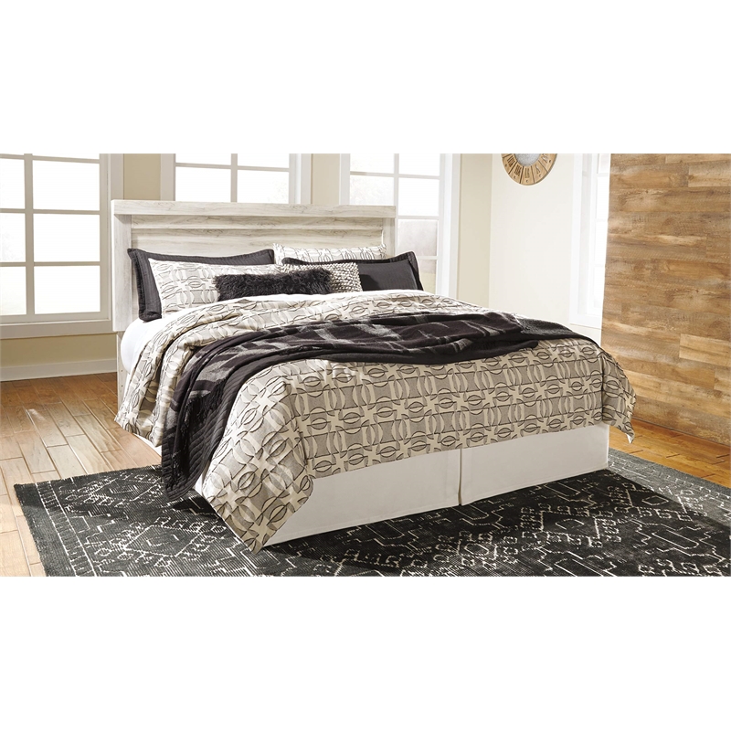 Signature Design by Ashley Bellaby King Panel Headboard in Whitewash
