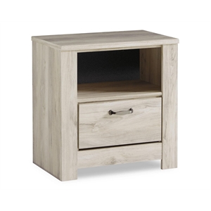 Signature Design by Ashley Bellaby 1 Drawer Nightstand with USB Ports in White