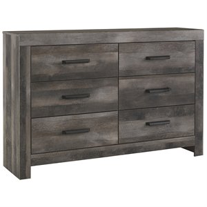 ashley furniture wynnlow 6 drawer double dresser in gray