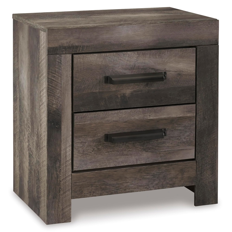 Signature Design by Ashley Wynnlow 2 Drawer Nightstand with USB Ports in Gray