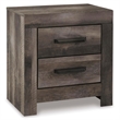 Signature Design by Ashley Wynnlow 2 Drawer Nightstand with USB Ports in Gray