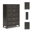 Signature Design by Ashley Caitbrook 5 Drawer Chest in Gray