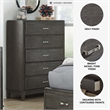 Signature Design by Ashley Caitbrook 5 Drawer Chest in Gray