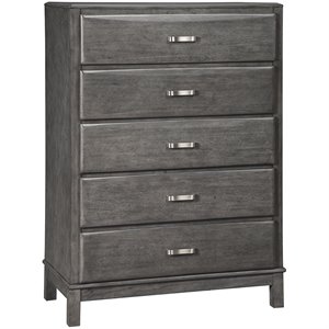 ashley furniture caitbrook 5 drawer chest in gray