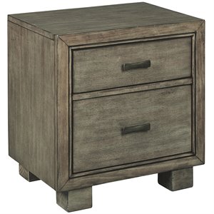 ashley furniture arnett 2 drawer nightstand in smokey gray