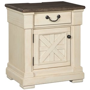 ashley furniture bolanburg 1 drawer nightstand with usb ports in white