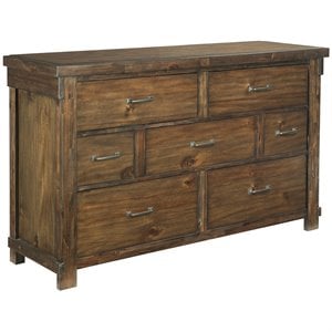 ashley furniture lakeleigh 7 drawer dresser in brown