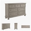 Ashley Furniture Lettner 7 Drawer Dresser in Light Gray