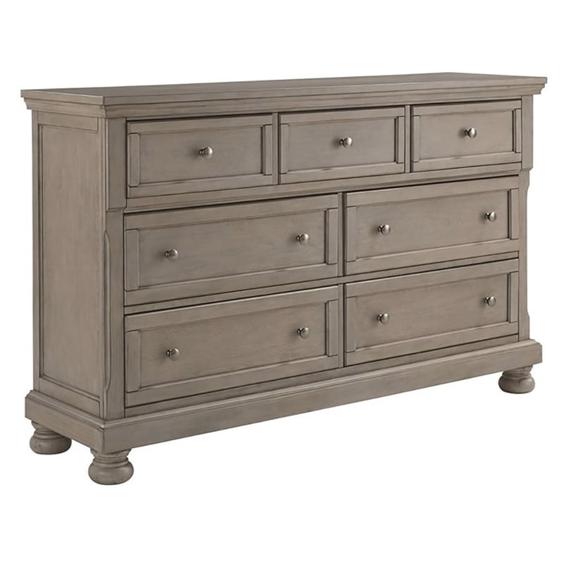 Ashley Furniture Lettner 7 Drawer Dresser in Light Gray